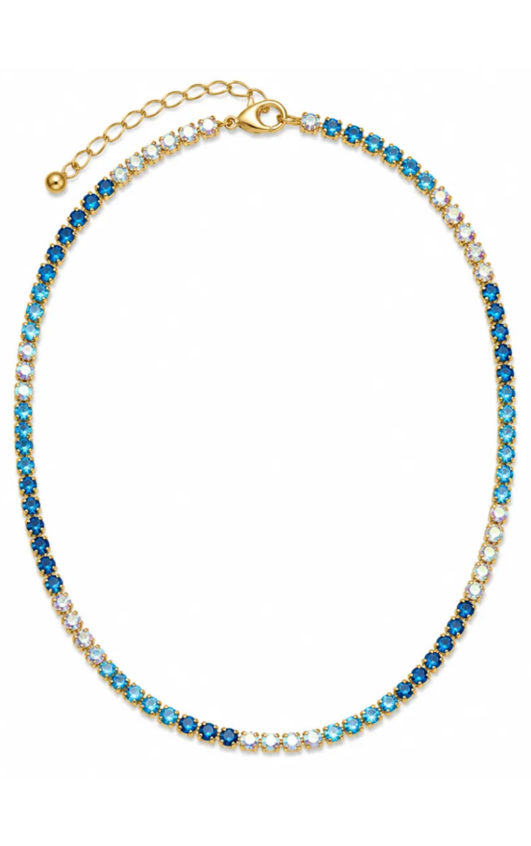 CHOKER TENNIS ACQUA MARINA
