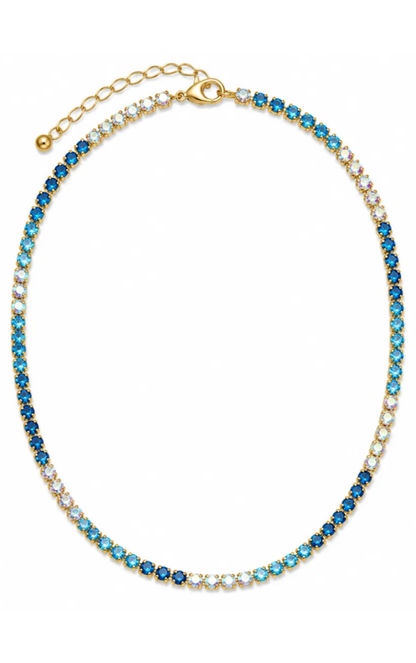 CHOKER TENNIS ACQUA MARINA