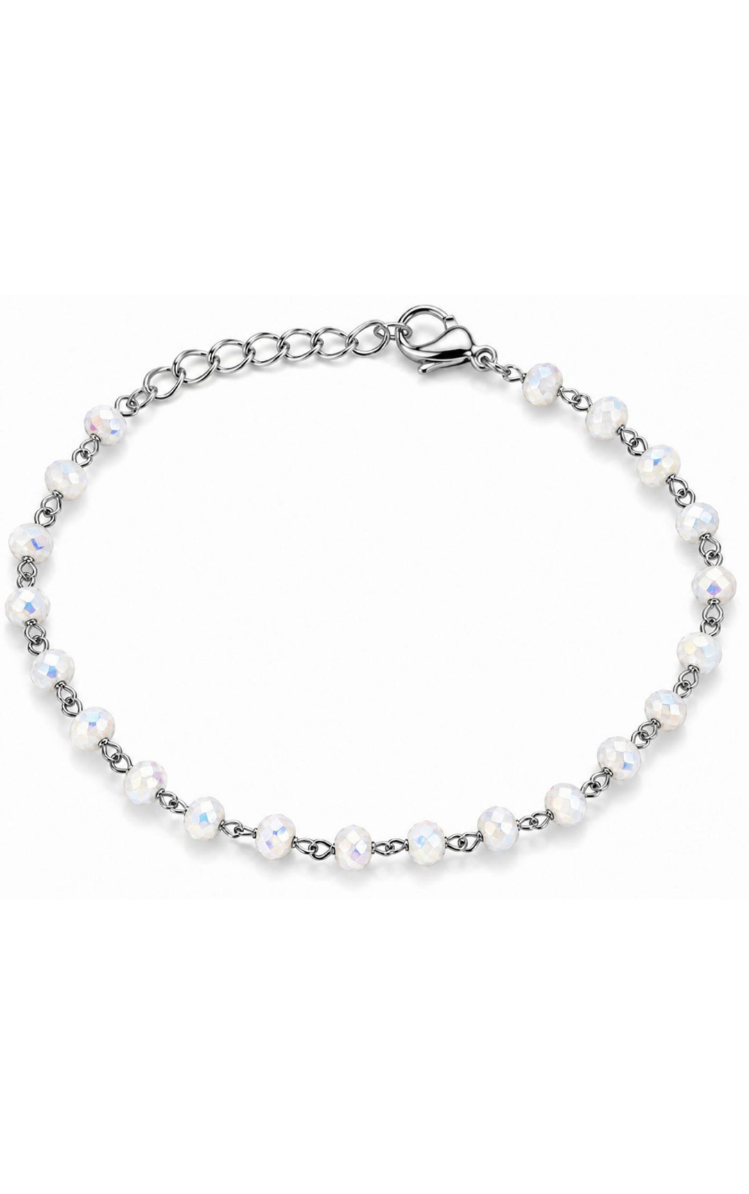 BRACCIALE CRISTALLO PERSONALIZZABILE SILVER