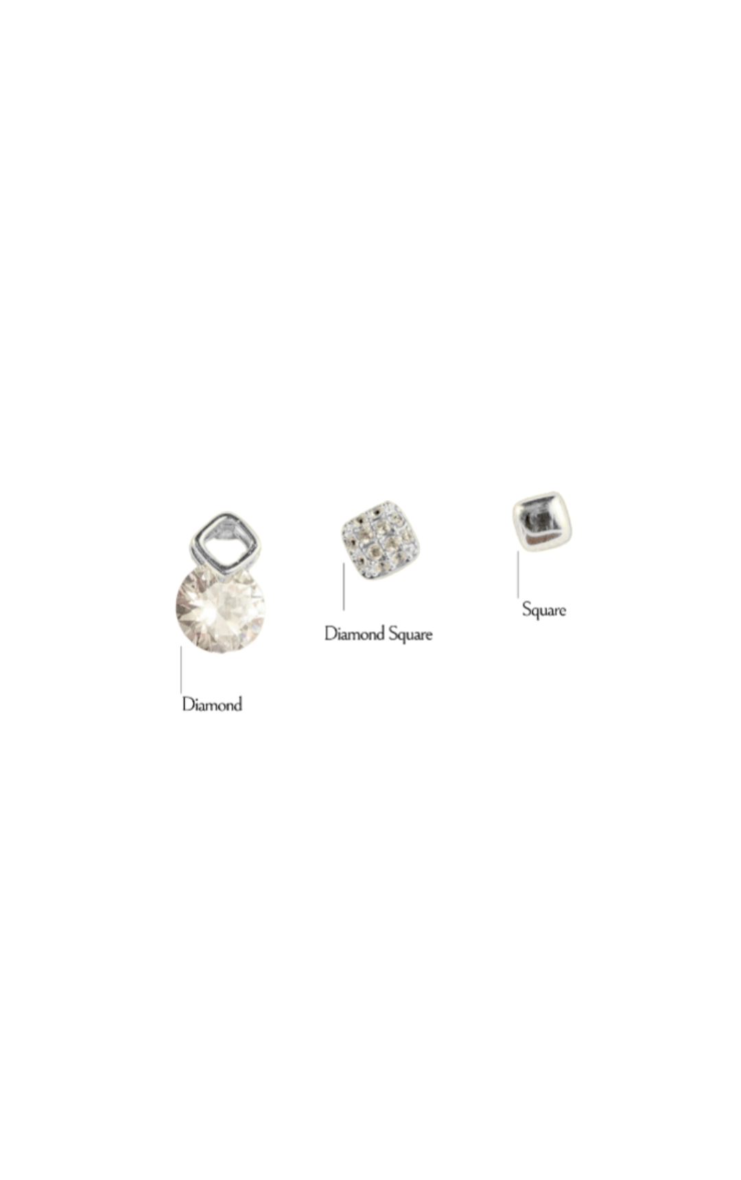 ORECCHINO DIAMOND SQUARE