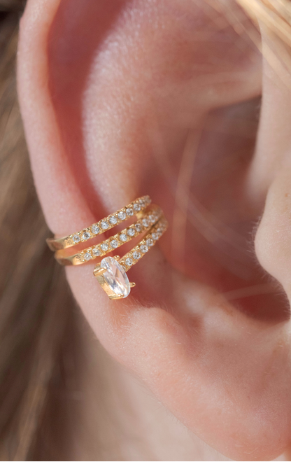 EARCUFF OVAL SHINE